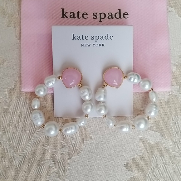 Kate Spade NY Stone & Pearl Door Knocker Earrings - Picture 4 of 8
